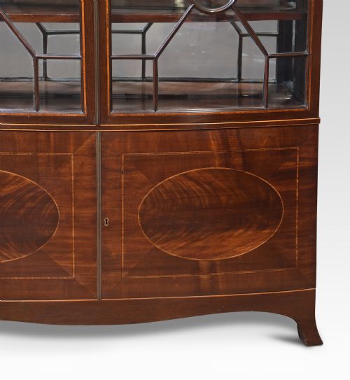 MAHOGANY BOW FRONTED DISPLAY CABINET - ADDITIONAL PHOTO 2