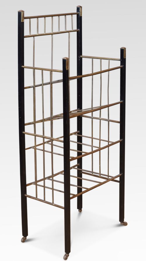 EBONISED THREE TIER NEWSPAPER STAND - ADDITIONAL PHOTO 4