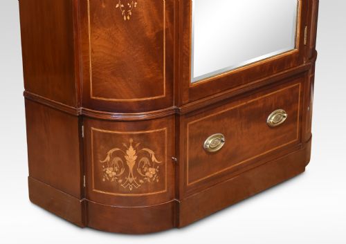 MAHOGANY INLAID WARDROBE - ADDITIONAL PHOTO 4