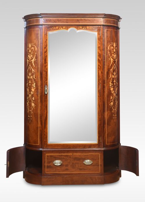 MAHOGANY INLAID WARDROBE - ADDITIONAL PHOTO 6