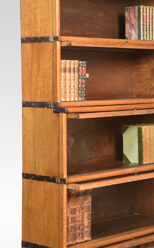 PAIR OAK GLOBE WERNICKE SIX SECTION BOOKCASES - ADDITIONAL PHOTO 1