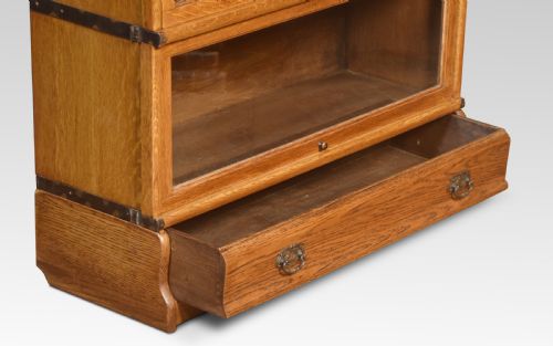 PAIR OAK GLOBE WERNICKE SIX SECTION BOOKCASES - ADDITIONAL PHOTO 4