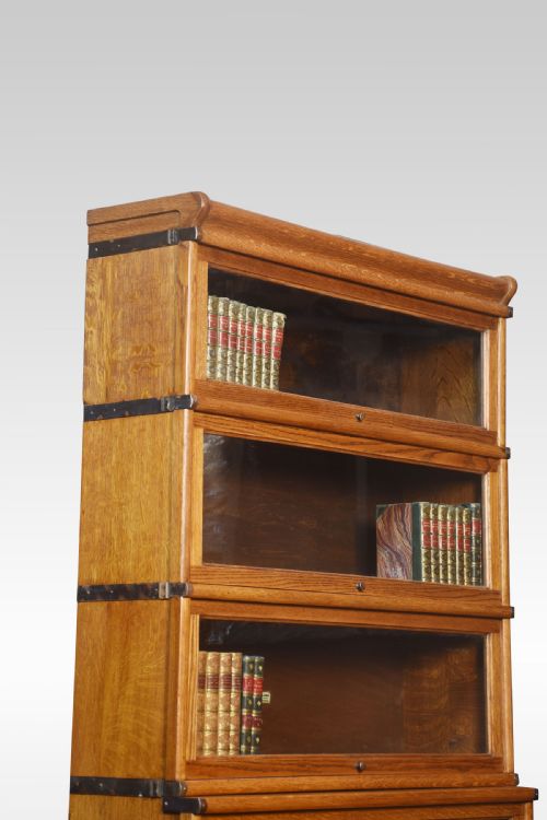 PAIR OAK GLOBE WERNICKE SIX SECTION BOOKCASES - ADDITIONAL PHOTO 5