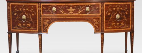 MAHOGANY INLAID BOWFRONTED SIDEBOARD - ADDITIONAL PHOTO 1