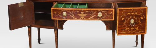 MAHOGANY INLAID BOWFRONTED SIDEBOARD - ADDITIONAL PHOTO 2