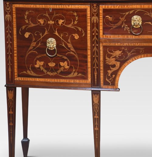 MAHOGANY INLAID BOWFRONTED SIDEBOARD - ADDITIONAL PHOTO 3