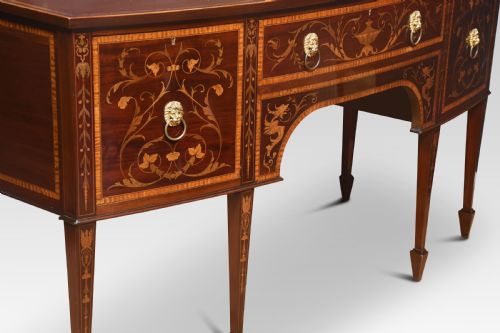 MAHOGANY INLAID BOWFRONTED SIDEBOARD - ADDITIONAL PHOTO 4