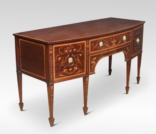MAHOGANY INLAID BOWFRONTED SIDEBOARD - ADDITIONAL PHOTO 6