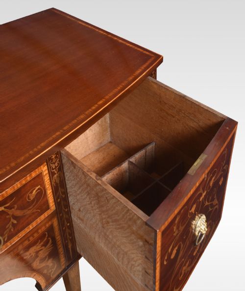 MAHOGANY INLAID BOWFRONTED SIDEBOARD - ADDITIONAL PHOTO 8