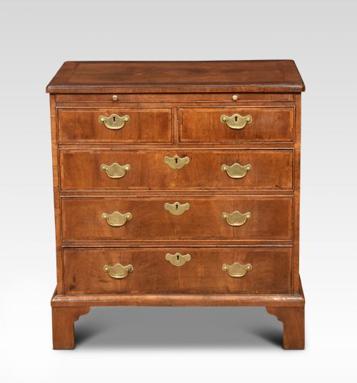PAIR OF BACHELORS FIGURED WALNUT AND FEATHER BANDED CHESTS - ADDITIONAL PHOTO 1