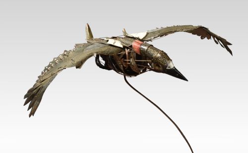 METALWORK SCULPTURE OF A WOODPECKER - ADDITIONAL PHOTO 3
