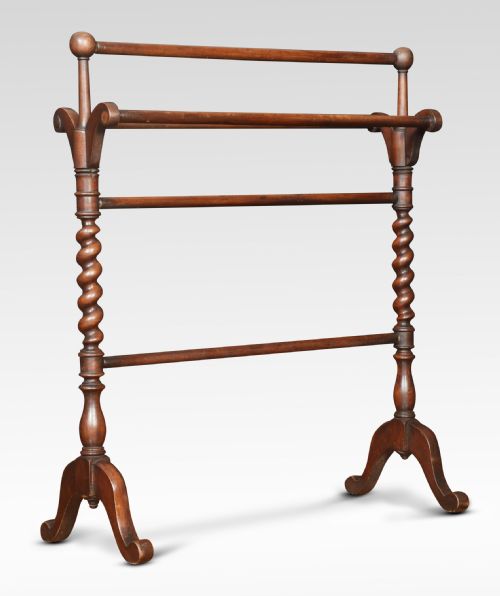 mahogany towel rail - CATEGORY: ANTIQUE MISCELLANEOUS - DATED 19TH CENTURY