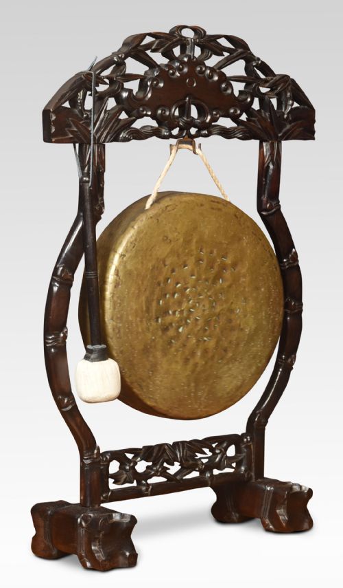CHINESE CARVED DINNER GONG - ADDITIONAL PHOTO 1
