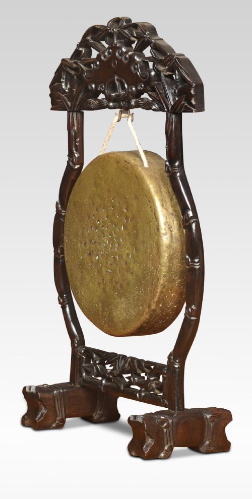 CHINESE CARVED DINNER GONG - ADDITIONAL PHOTO 3
