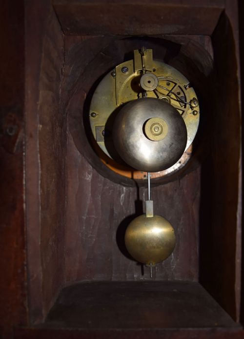MONUMENTAL 19TH CENTURY BLACK FOREST MANTEL CLOCK SET - ADDITIONAL PHOTO 10