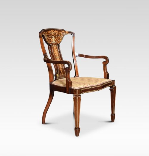 PAIR OF INLAID ARMCHAIRS - ADDITIONAL PHOTO 1