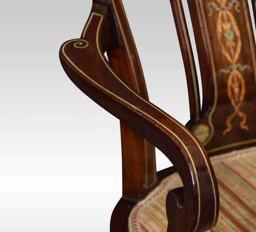 PAIR OF INLAID ARMCHAIRS - ADDITIONAL PHOTO 3