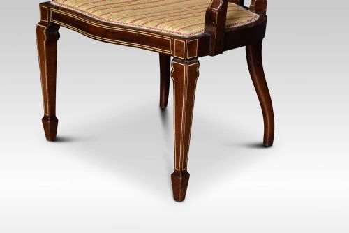 PAIR OF INLAID ARMCHAIRS - ADDITIONAL PHOTO 4
