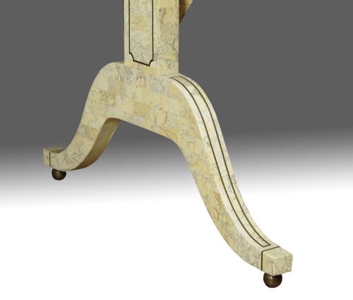 TESSELATED STONE AND BRASS SOFA TABLE - ADDITIONAL PHOTO 2
