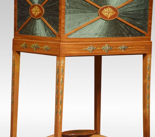 PAINTED SATINWOOD LADIES WORKBOX - ADDITIONAL PHOTO 5