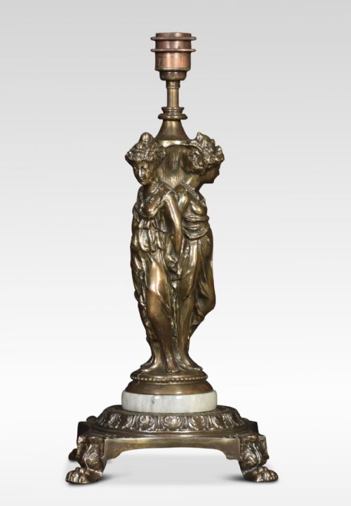 SPELTER FIGURAL TABLE LAMP - ADDITIONAL PHOTO 1