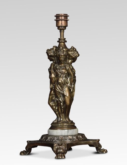 SPELTER FIGURAL TABLE LAMP - ADDITIONAL PHOTO 3