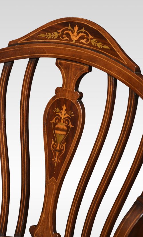 MAHOGANY INLAID ARMCHAIR - ADDITIONAL PHOTO 4