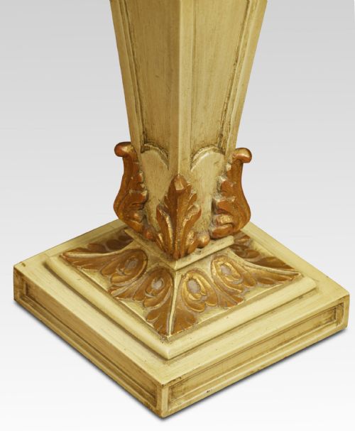 PAIR OF CARVED PAINTED TABLE LAMPS - ADDITIONAL PHOTO 1