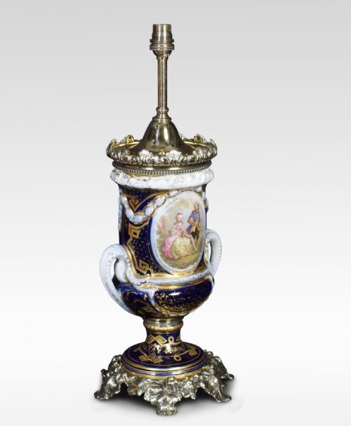 FRENCH SEVRES STYLE TABLE LAMP - ADDITIONAL PHOTO 3