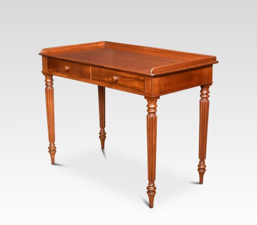 19TH CENTURY MAHOGANY TWO DRAWER WRITING TABLE - ADDITIONAL PHOTO 1
