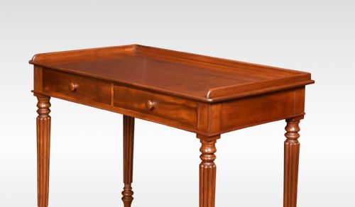 19TH CENTURY MAHOGANY TWO DRAWER WRITING TABLE - ADDITIONAL PHOTO 2