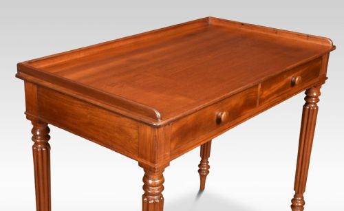 19TH CENTURY MAHOGANY TWO DRAWER WRITING TABLE - ADDITIONAL PHOTO 3