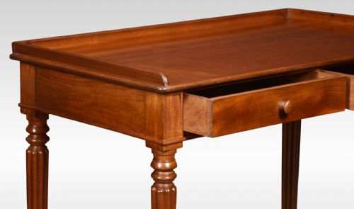 19TH CENTURY MAHOGANY TWO DRAWER WRITING TABLE - ADDITIONAL PHOTO 4