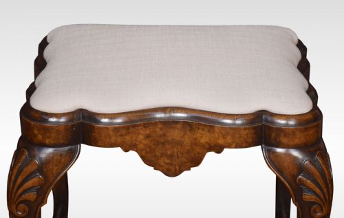 CARVED WALNUT STOOL - ADDITIONAL PHOTO 4
