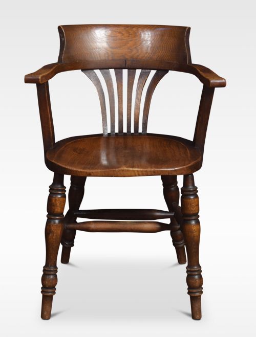 PAIR OF OAK OFFICE DESK CHAIRS - ADDITIONAL PHOTO 1
