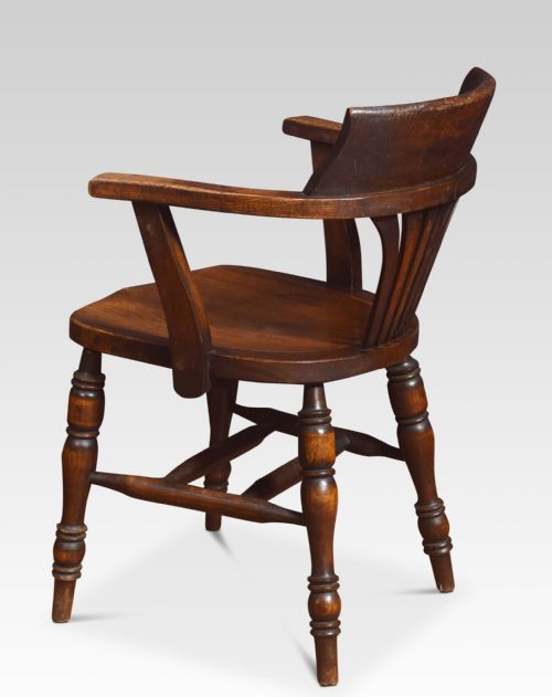 PAIR OF OAK OFFICE DESK CHAIRS - ADDITIONAL PHOTO 3