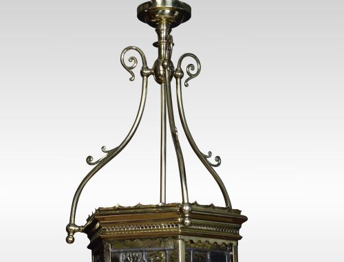 STAINED GLASS HALL LANTERN - ADDITIONAL PHOTO 2