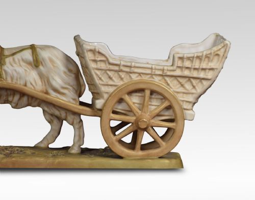 ROYAL DUX FIGURE OF A RAM PULLING A CART - ADDITIONAL PHOTO 5