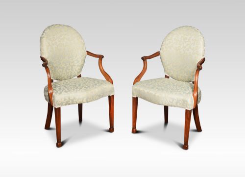 PAIR OF GEORGIAN STYLE MAHOGANY ARMCHAIRS - ADDITIONAL PHOTO 1
