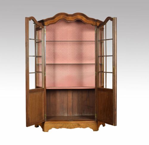 WALNUT INLAID DISPLAY CABINET - ADDITIONAL PHOTO 2