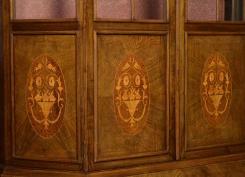 WALNUT INLAID DISPLAY CABINET - ADDITIONAL PHOTO 3