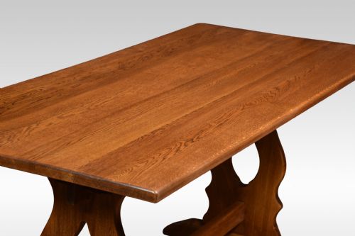 LARGE OAK PLANK TOP REFECTORY TABLE - ADDITIONAL PHOTO 2