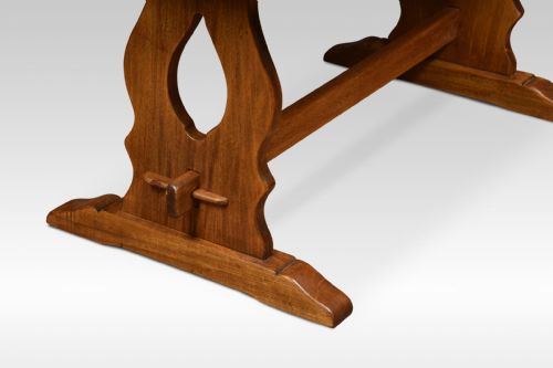 LARGE OAK PLANK TOP REFECTORY TABLE - ADDITIONAL PHOTO 4