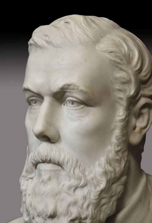 19TH CENTURY LARGE MARBLE BUST - ADDITIONAL PHOTO 1