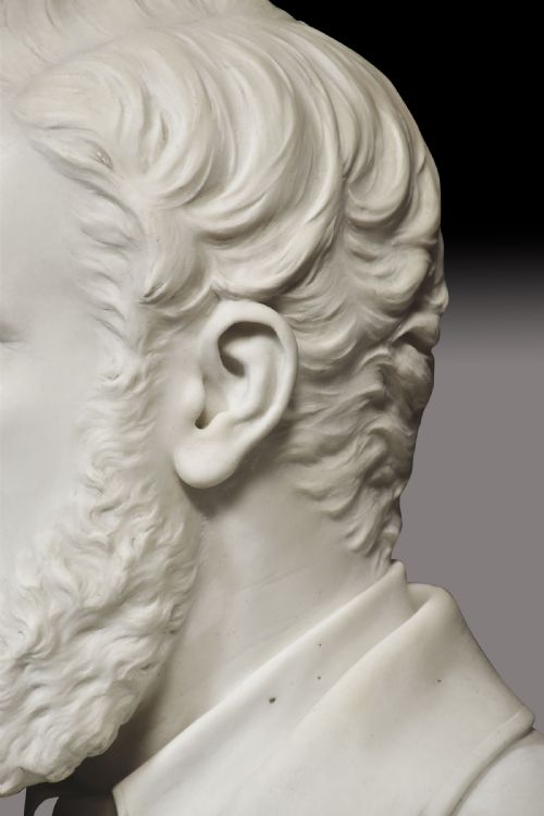 19TH CENTURY LARGE MARBLE BUST - ADDITIONAL PHOTO 2