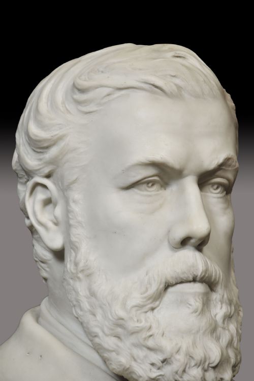 19TH CENTURY LARGE MARBLE BUST - ADDITIONAL PHOTO 5