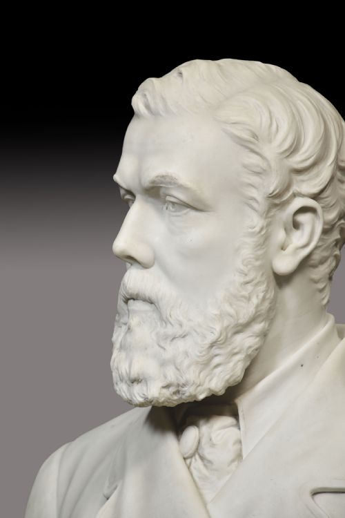19TH CENTURY LARGE MARBLE BUST - ADDITIONAL PHOTO 6