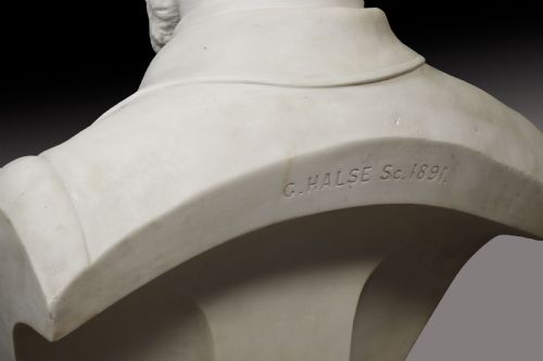 19TH CENTURY LARGE MARBLE BUST - ADDITIONAL PHOTO 8