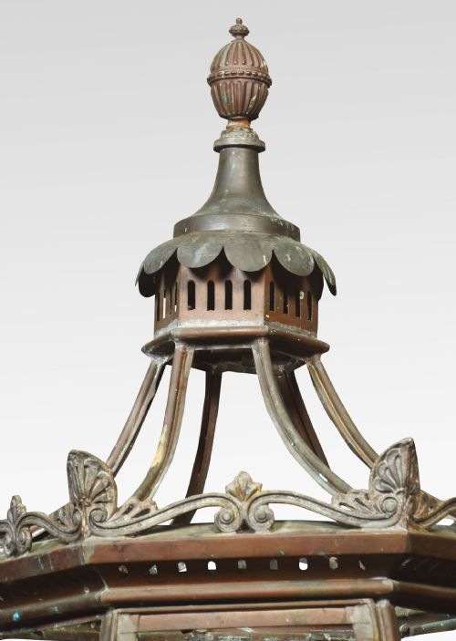 19TH CENTURY LAMP POST LANTERN - ADDITIONAL PHOTO 1