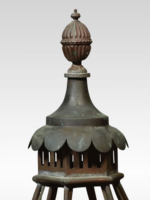 19TH CENTURY LAMP POST LANTERN - ADDITIONAL PHOTO 3